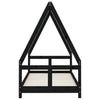 Barnesengeramme svart 80x160 cm heltre furu