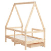 Barnesengeramme med skuffer 70x140 cm heltre furu