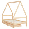 Barnesengeramme med skuffer 80x160 cm heltre furu