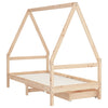 Barnesengeramme med skuffer 80x160 cm heltre furu