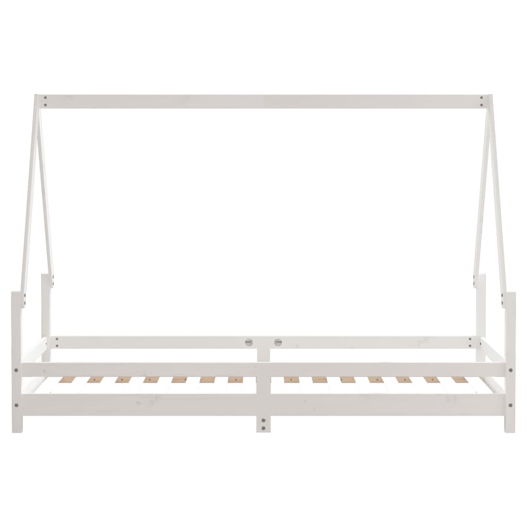 Barnesengeramme hvit 80x200 cm heltre furu