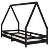 Barnesengeramme svart 80x200 cm heltre furu