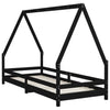 Barnesengeramme svart 80x200 cm heltre furu