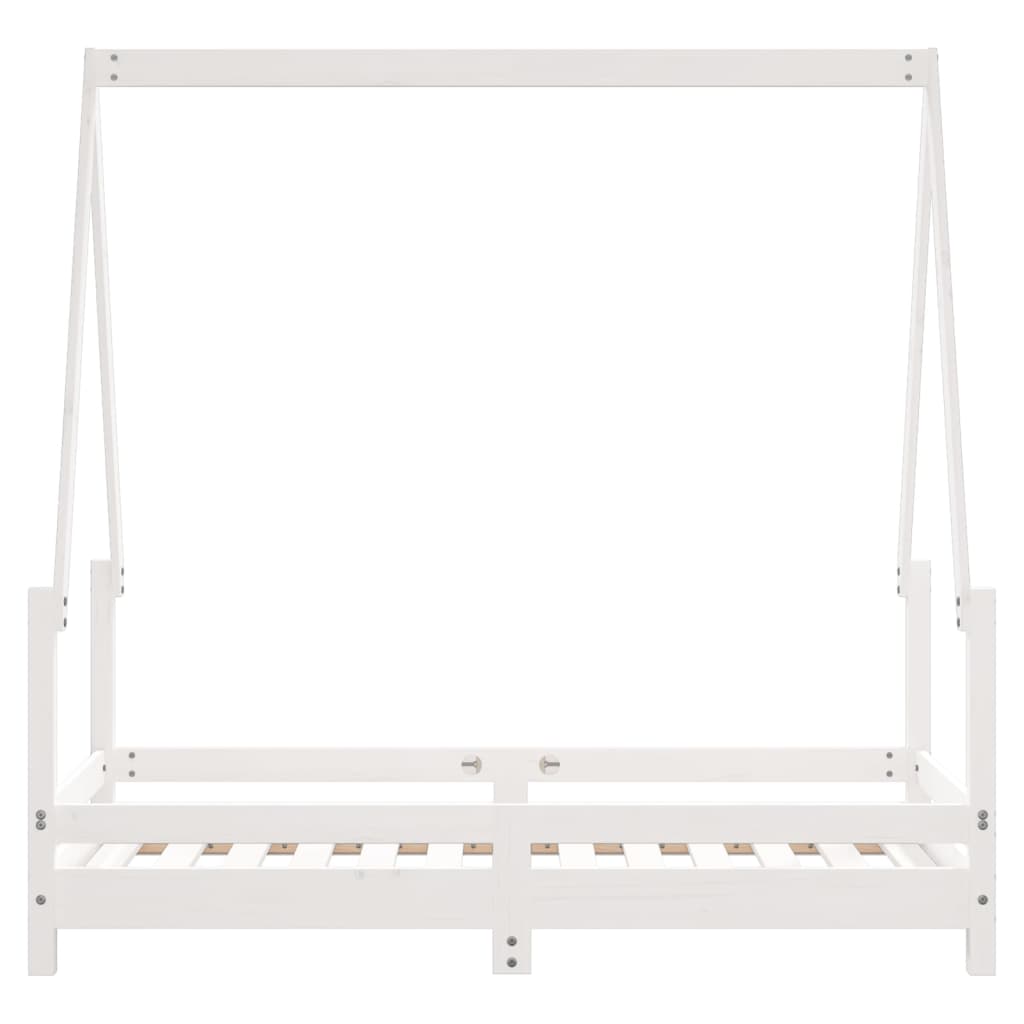 Barnesengeramme hvit 70x140 cm heltre furu