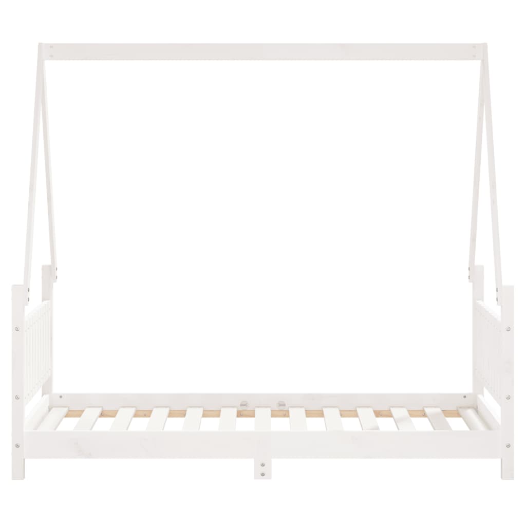 Barnesengeramme hvit 80x160 cm heltre furu