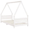 Barnesengeramme hvit 90x190 cm heltre furu