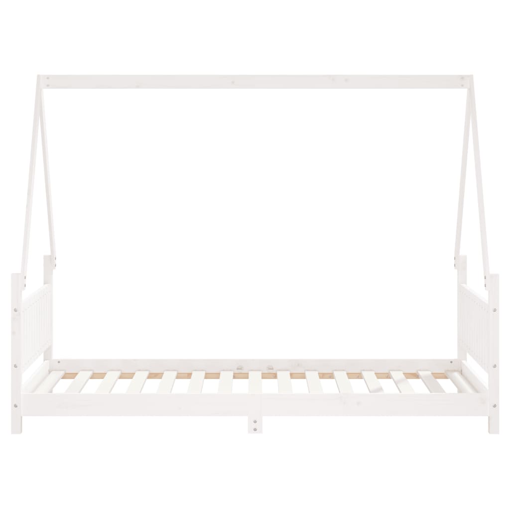 Barnesengeramme hvit 90x190 cm heltre furu