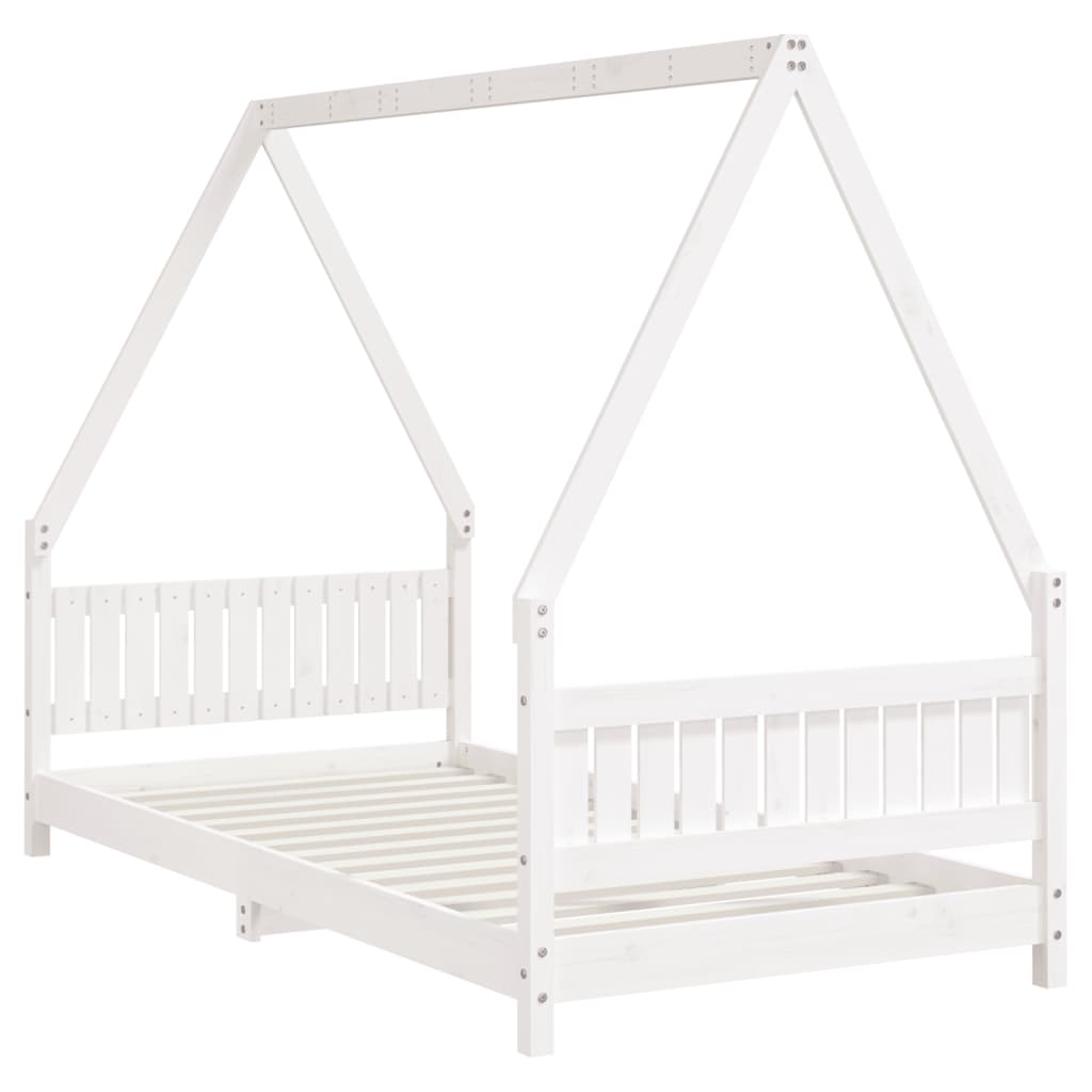 Barnesengeramme hvit 90x190 cm heltre furu