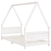 Barnesengeramme hvit 90x190 cm heltre furu