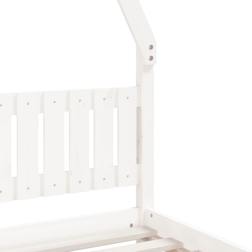 Barnesengeramme hvit 90x190 cm heltre furu