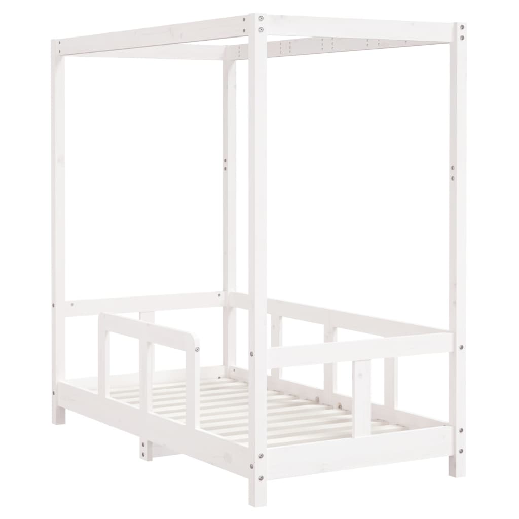 Barnesengeramme hvit 70x140 cm heltre furu