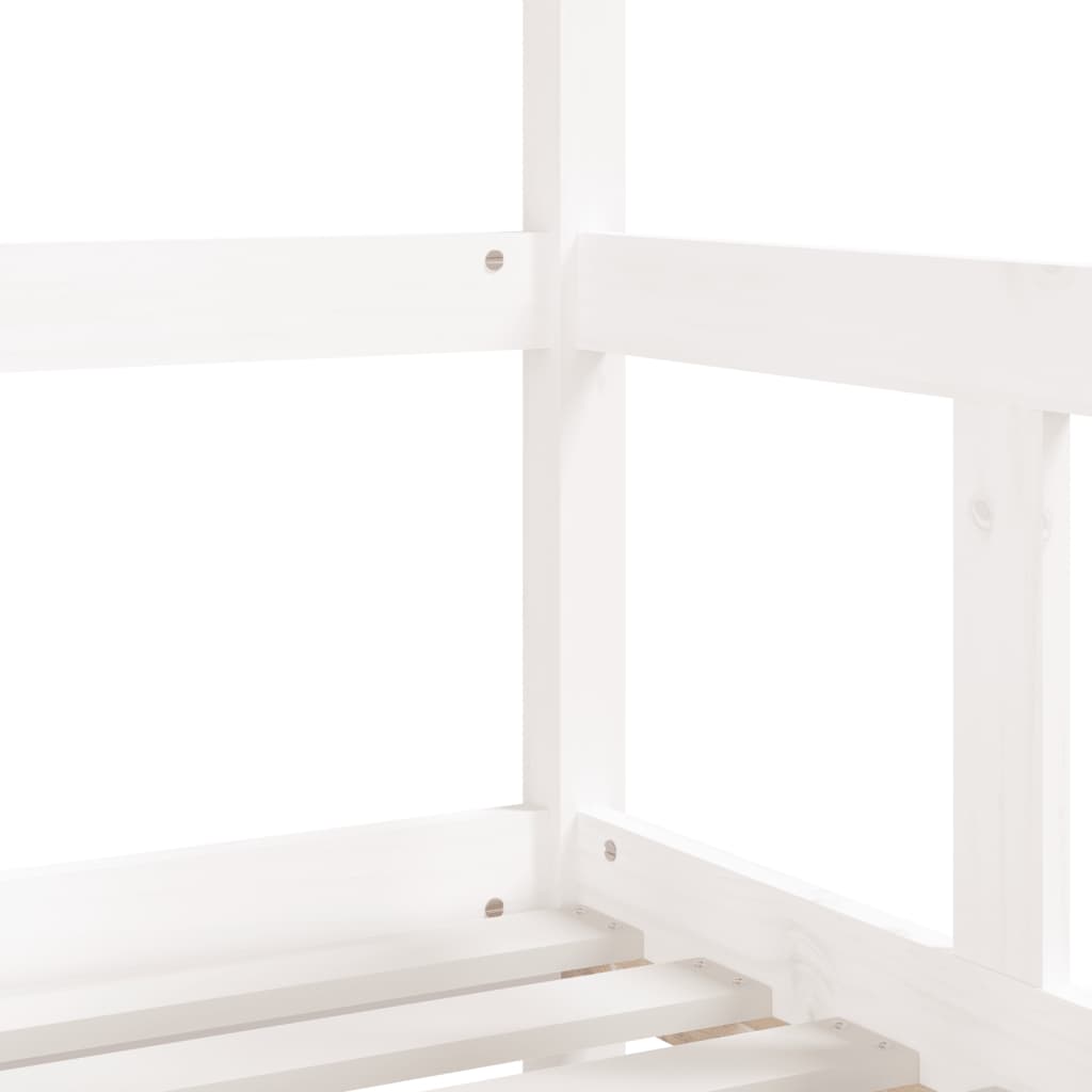 Barnesengeramme hvit 70x140 cm heltre furu