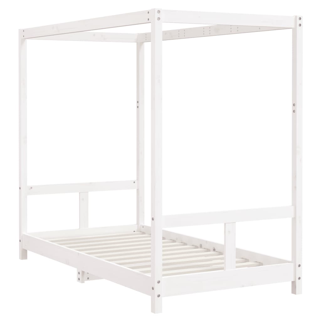 Barnesengeramme hvit 80x160 cm heltre furu