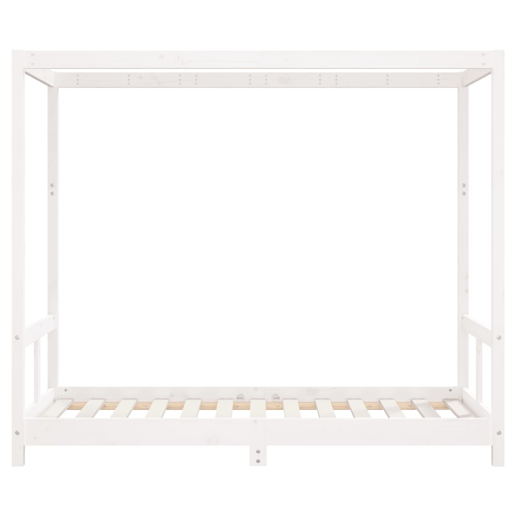 Barnesengeramme hvit 80x160 cm heltre furu