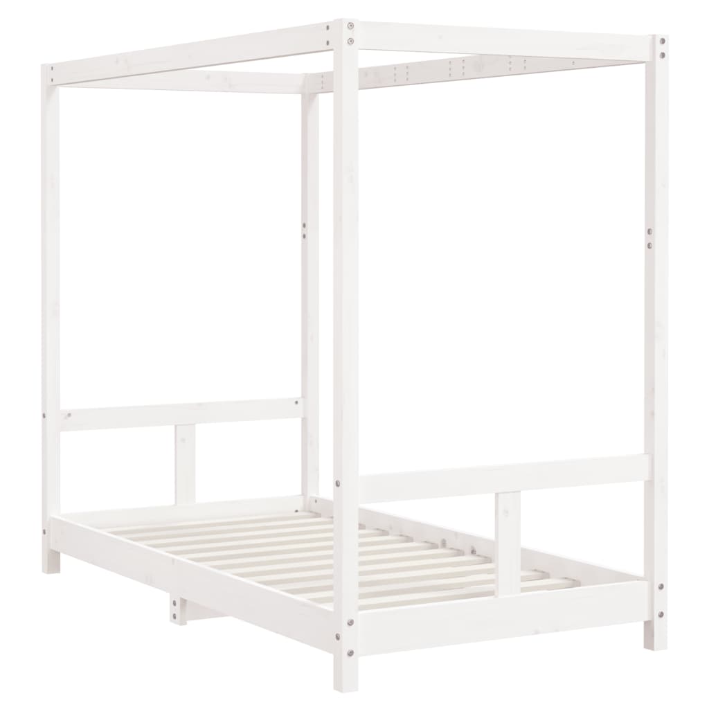 Barnesengeramme hvit 80x160 cm heltre furu