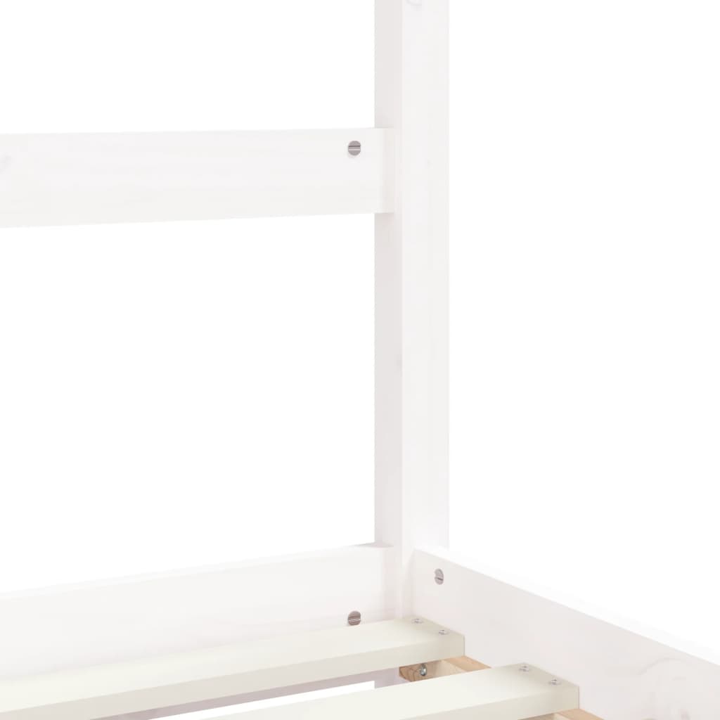 Barnesengeramme hvit 80x160 cm heltre furu