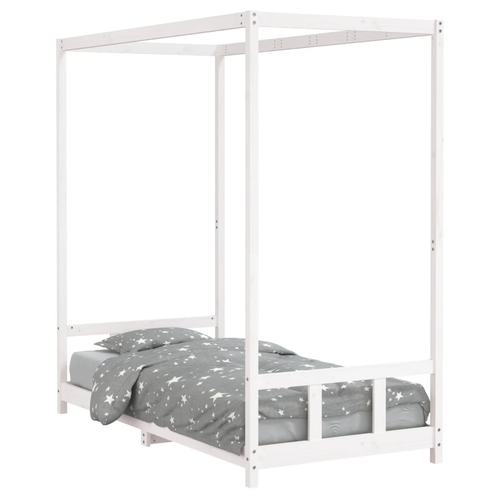 Barnesengeramme hvit 90x190 cm heltre furu