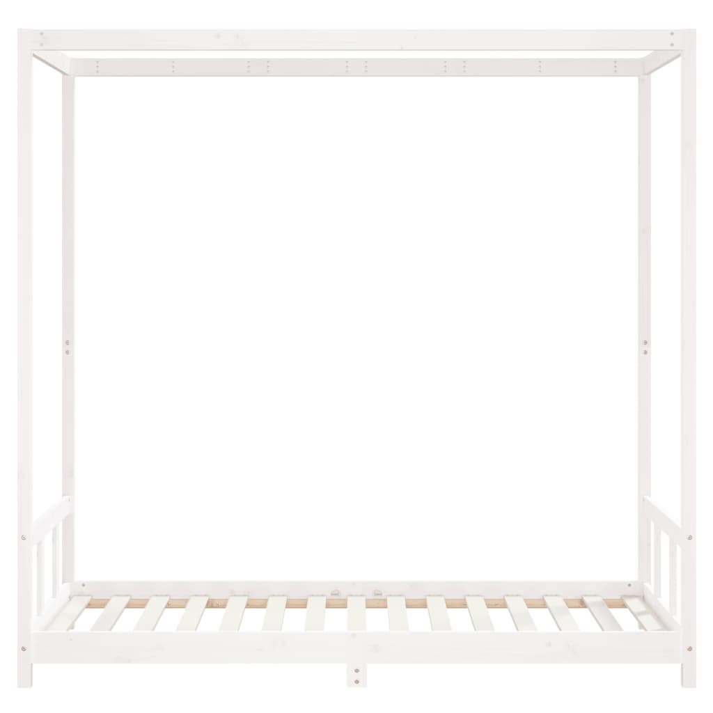 Barnesengeramme hvit 90x190 cm heltre furu