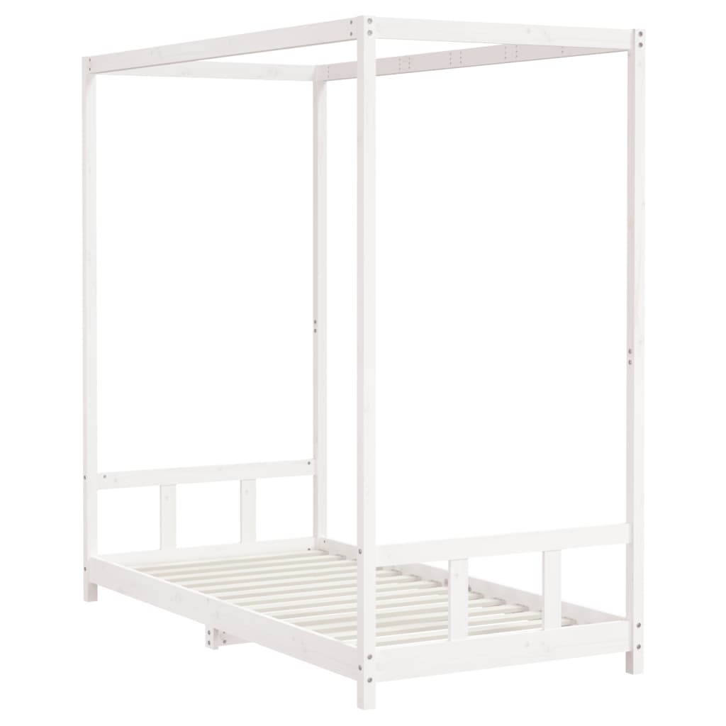 Barnesengeramme hvit 90x190 cm heltre furu