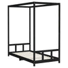 Barnesengeramme svart 90x190 cm heltre furu