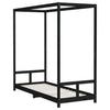Barnesengeramme svart 80x200 cm heltre furu