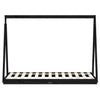 Barnesengeramme svart 80x160 cm heltre furu