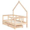 Barnesengeramme med skuffer 70x140 cm heltre furu
