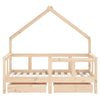 Barnesengeramme med skuffer 70x140 cm heltre furu