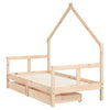 Barnesengeramme med skuffer 80x160 cm heltre furu