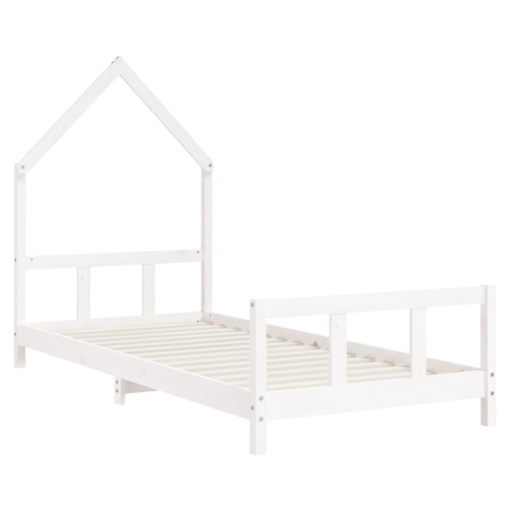 Barnesengeramme hvit 90x190 cm heltre furu