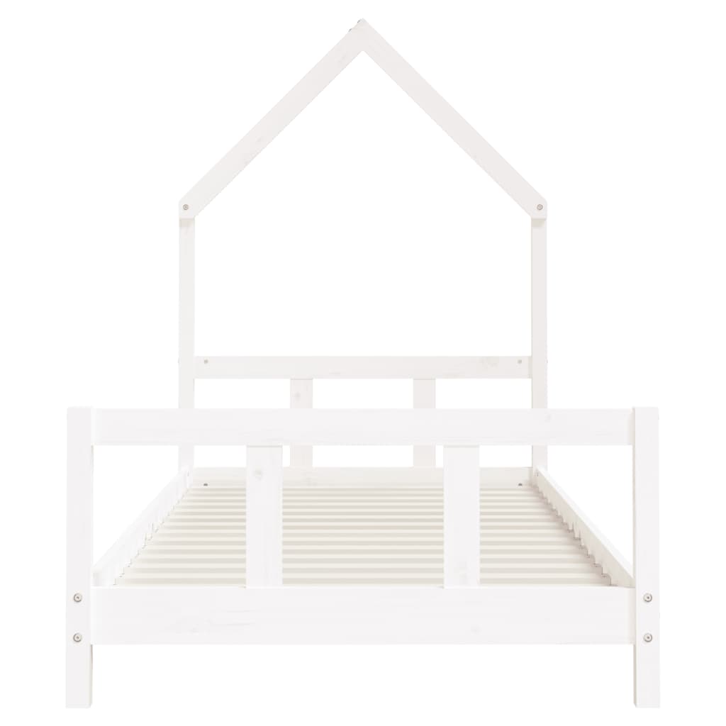 Barnesengeramme hvit 90x190 cm heltre furu