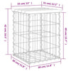 Hagebenk gabiondesign 33x31x42 cm heltre douglasgran
