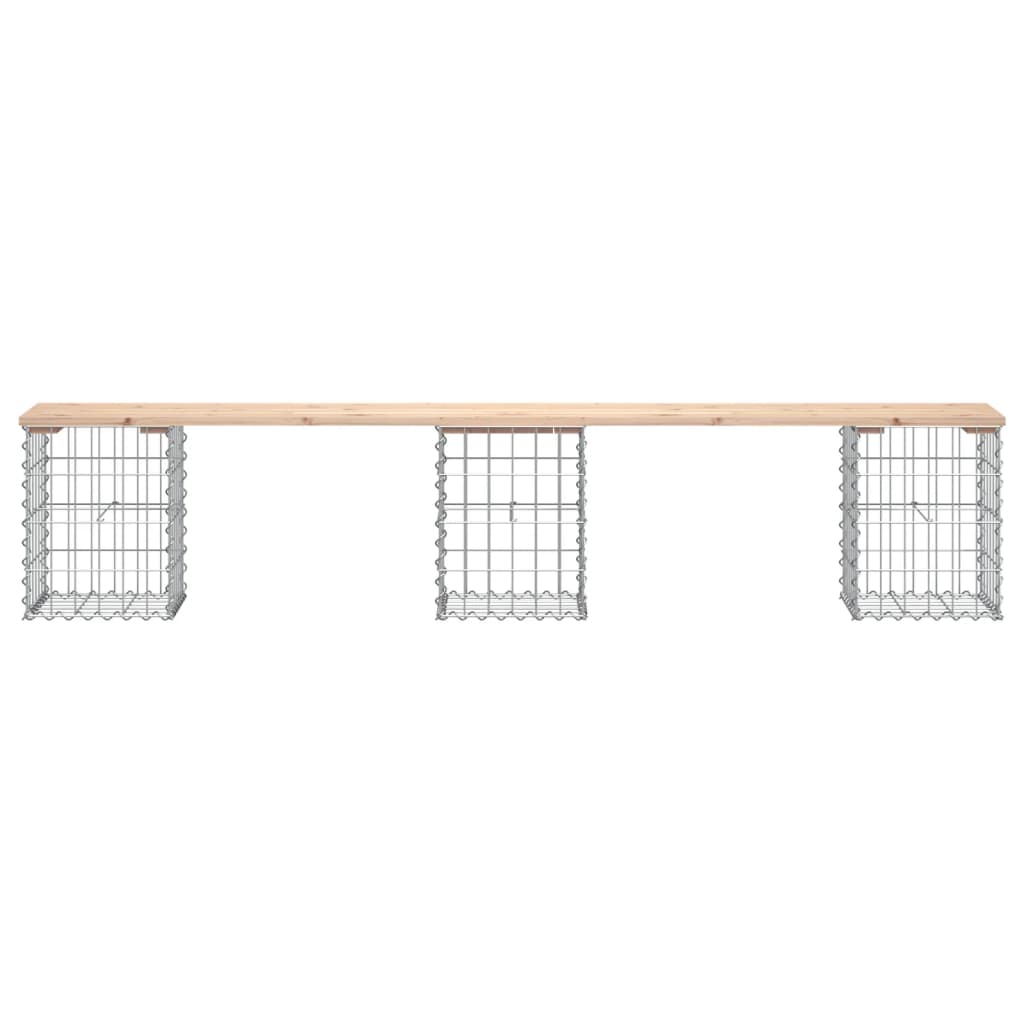 Hagebenk gabiondesign 203x31x42 cm heltre furu