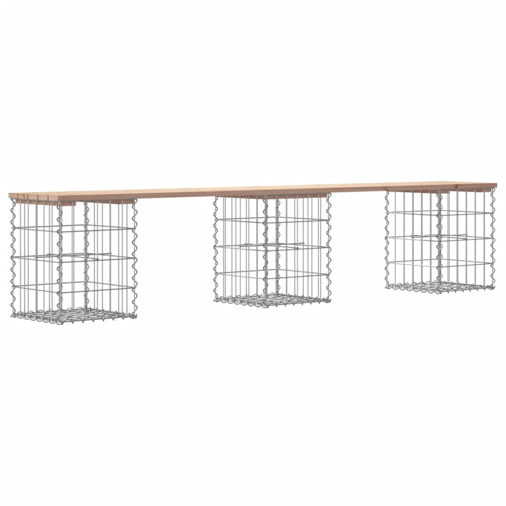 Hagebenk gabiondesign 203x31x42 cm heltre furu