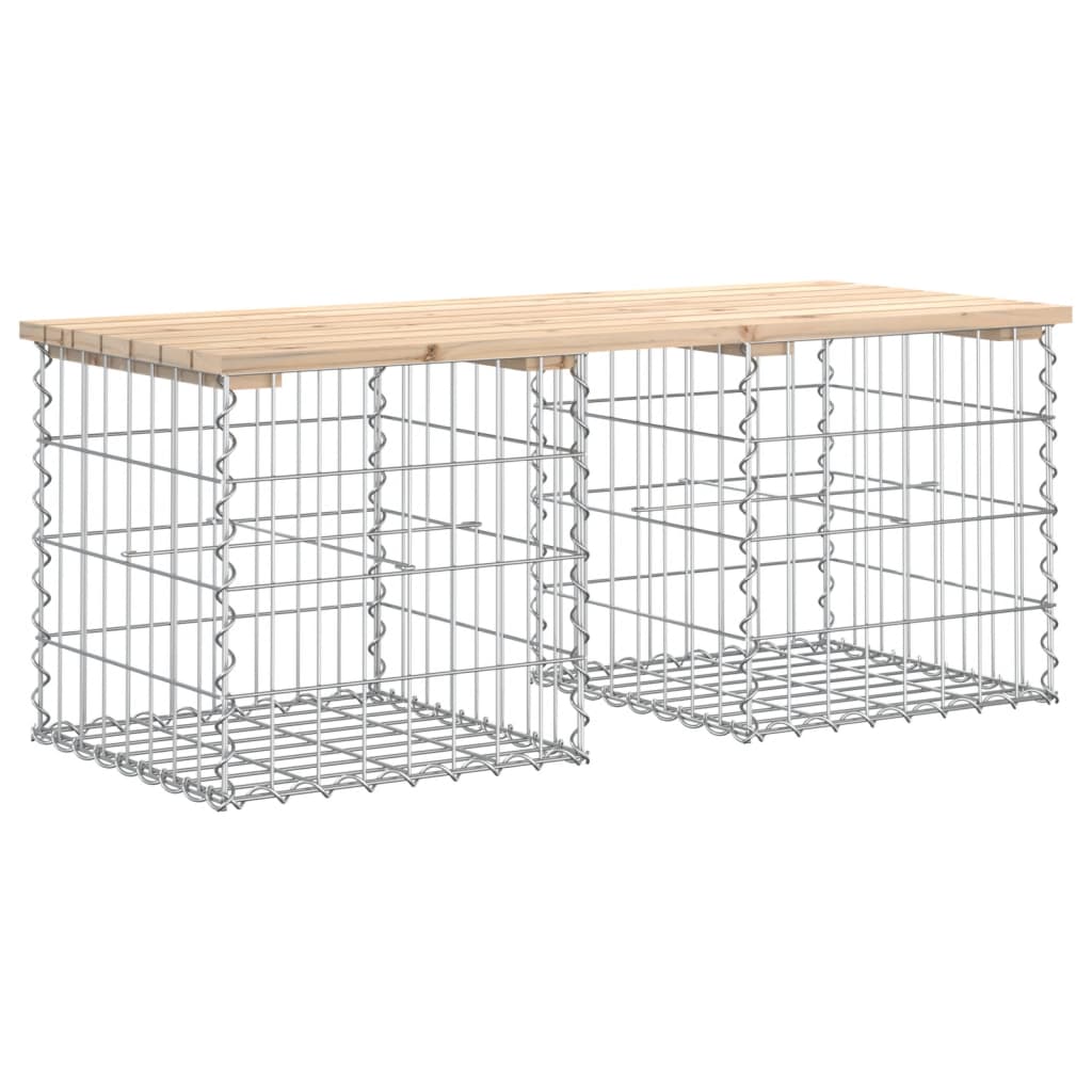 Hagebenk gabiondesign 103x44x42 cm heltre furu vidaXL