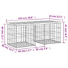 Hagebenk gabiondesign 103x44x42 cm heltre furu