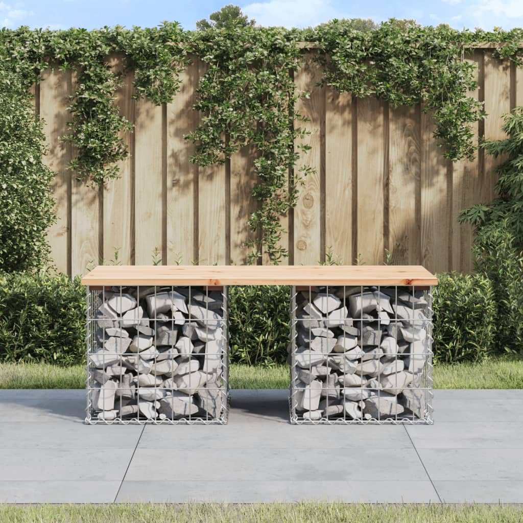 Hagebenk gabiondesign 103x44x42 cm heltre furu vidaXL