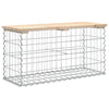 Hagebenk gabiondesign 83x31,5x42 cm heltre furu