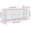 Hagebenk gabiondesign 103x31,5x42 cm heltre furu
