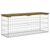 Hagebenk gabiondesign 103x31,5x42 cm impregnert furu