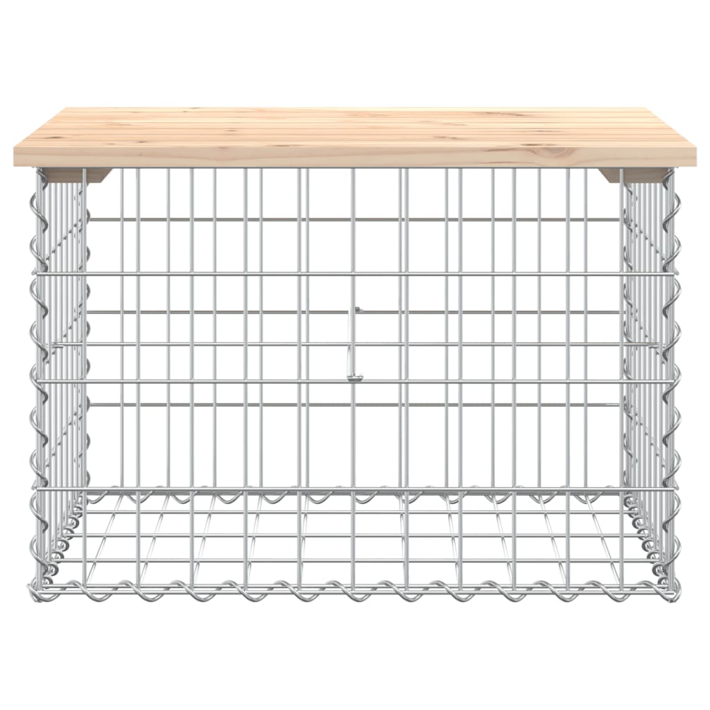 Hagebenk gabiondesign 63x44x42 cm heltre furu