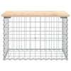 Hagebenk gabiondesign 63x44x42 cm heltre furu