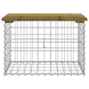 Hagebenk gabiondesign 63x44x42 cm impregnert furu
