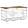 Hagebenk gabiondesign 83x44x42 cm impregnert furu