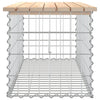 Hagebenk gabiondesign 103x44x42 cm heltre furu