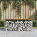 Hagebenk gabiondesign 103x44x42 cm impregnert furu