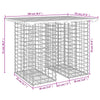 Hagebenk gabiondesign 100x70x72 cm impregnert furu