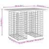 Hagebenk gabiondesign 100x70x72 cm heltre furu