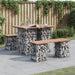 Hagebord gabiondesign 100x70x72 cm heltre Douglas