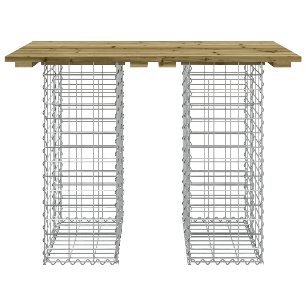 Hagebord gabiondesign 100x70x72 cm impregnert furu
